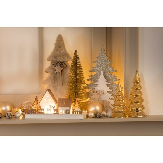 BAUHAUS Lampe de Noël à LED Arbre avec renne
