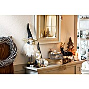 Christbaumschmuck Hirsch mit Fell (Braun, Kunststoff, Rund)