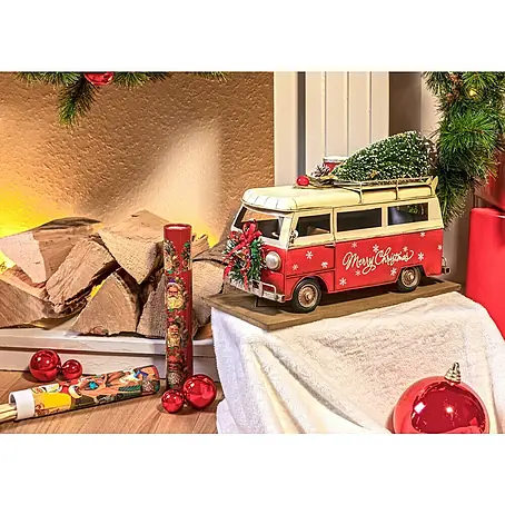 Dekofigur Weihnachtsbus