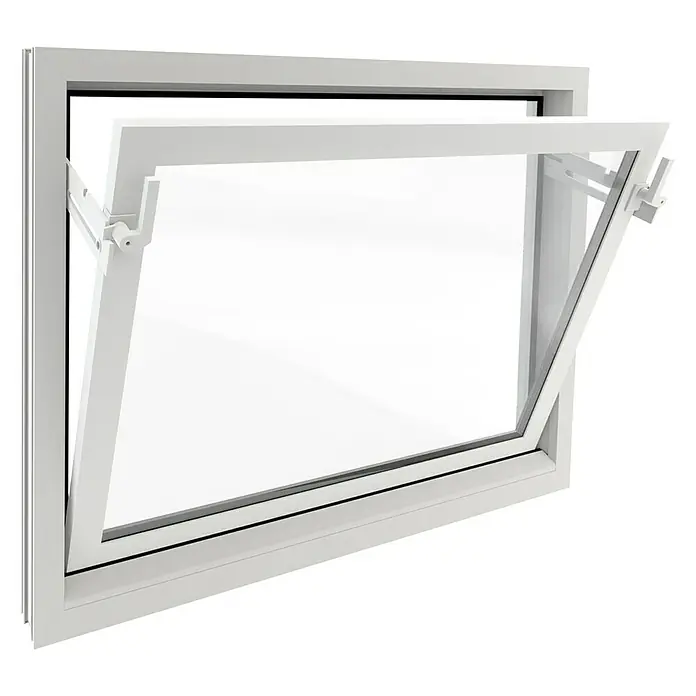 Solid Elements Ventana abatible - 80 x 60 cm, Blanco - Ventana abatible blanca con mecanismo de apertura que permite mucha luz. Ideal para espacios modernos.
