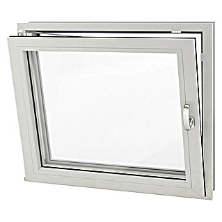 Solid Elements Kellerfenster (B x H: 60 x 50 cm, DIN Anschlag: Links, Weiß)