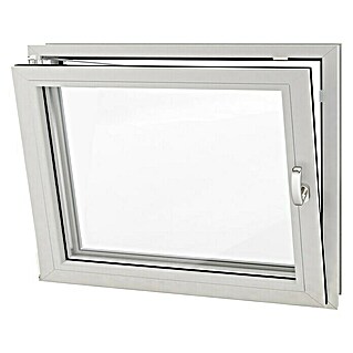 Solid Elements Kellerfenster (B x H: 60 x 40 cm, DIN Anschlag: Links, Weiß)