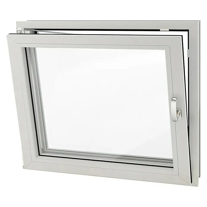 Solid Elements Ventana para sótano - An x Al: 80 x 50 cm, Apertura según normativa: Izquierda, Blanco - Una ventana de plástico blanca, oscilobatiente con maneta. Ventana para una mejor ventilación de la habitación, eficiencia energética y diseño moderno.