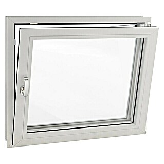 Solid Elements Kellerfenster (B x H: 60 x 50 cm, DIN Anschlag: Rechts, Weiß)