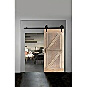 Indo Holzschiebetür Barn Door Bristol Double Z (100 x 215 cm, Shorea, Geölt) | BAUHAUS