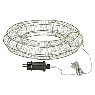 Corona de navidad LED Circular (Diámetro: 40 cm, Blanco cálido)