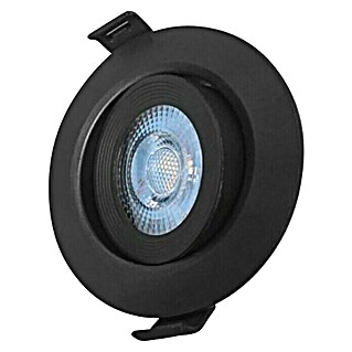 Green Tech LED ugradbena svjetiljka, okrugla (5 W, Crne boje)