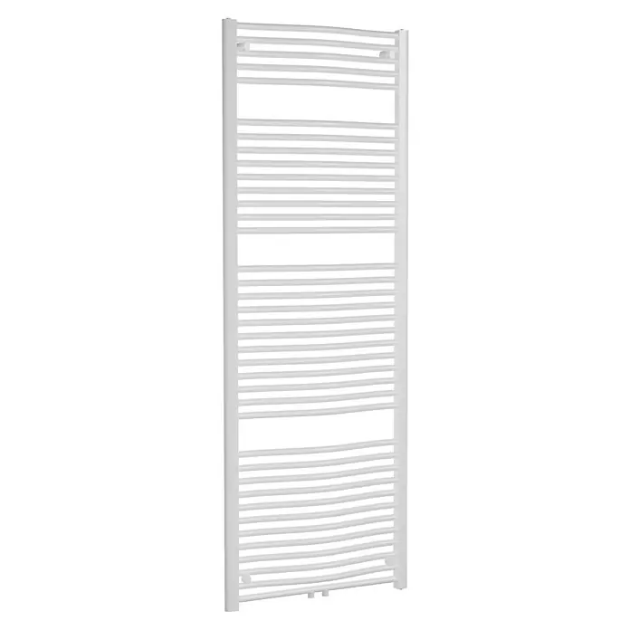 Admiral Badheizkörper Madrid - B x H: 600 x 1.770 mm, Wärmeleistung bei Vorlauftemperatur von 75 °C (D: 50): 1.090 W, Weiß - Weißer Handtuchwärmer mit vielen horizontalen Heizstäben für ein modernes Badezimmer. Perfekt zum Trocknen und Wärmen von Handtüchern.