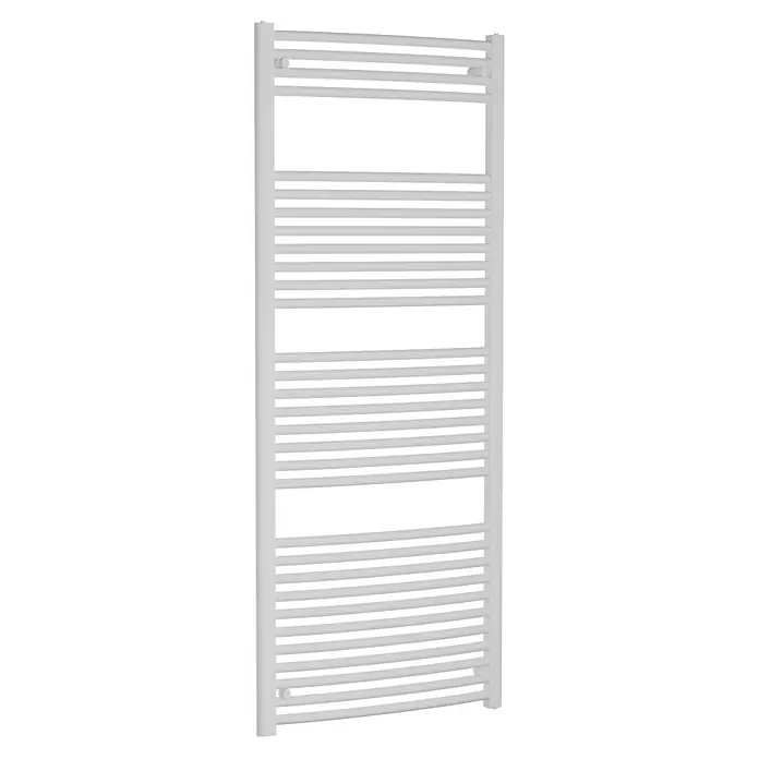 Admiral Badheizkörper Kairo - B x H: 600 x 1.570 mm, Wärmeleistung bei Vorlauftemperatur von 75 °C (D: 50): 830 W - Weißer Handtuchwärmer mit horizontalen Heizstäben. Das Gerät ist ideal für Badezimmer und sorgt für warme, trockene Handtücher.