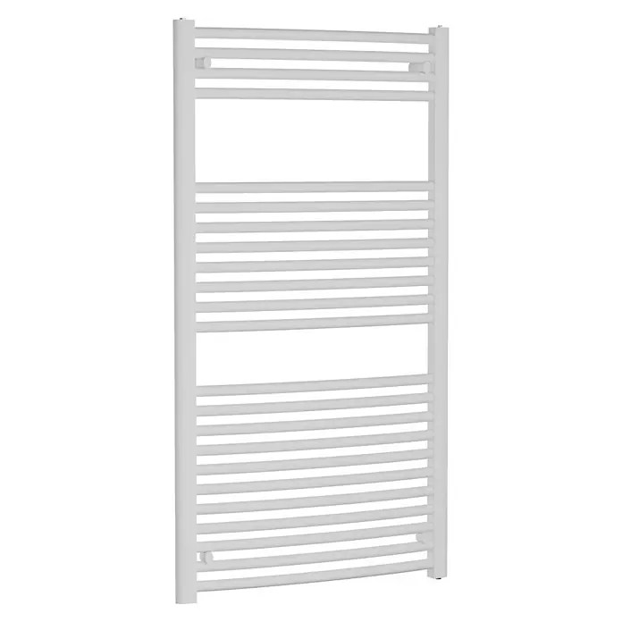 Admiral Badheizkörper Kairo - B x H: 600 mm x 117 cm, Wärmeleistung bei Vorlauftemperatur von 75 °C (D: 50): 615 W - Ein eleganter, weißer Handtuchwärmer mit mehreren horizontalen Stangen, ideal für jedes Badezimmer, sorgt für warme Handtücher.