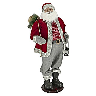 Dekofigur Singend und Tanzend (L x B x H: 65 x 0,5 x 1,5 m, Textil, Weihnachtsmann)