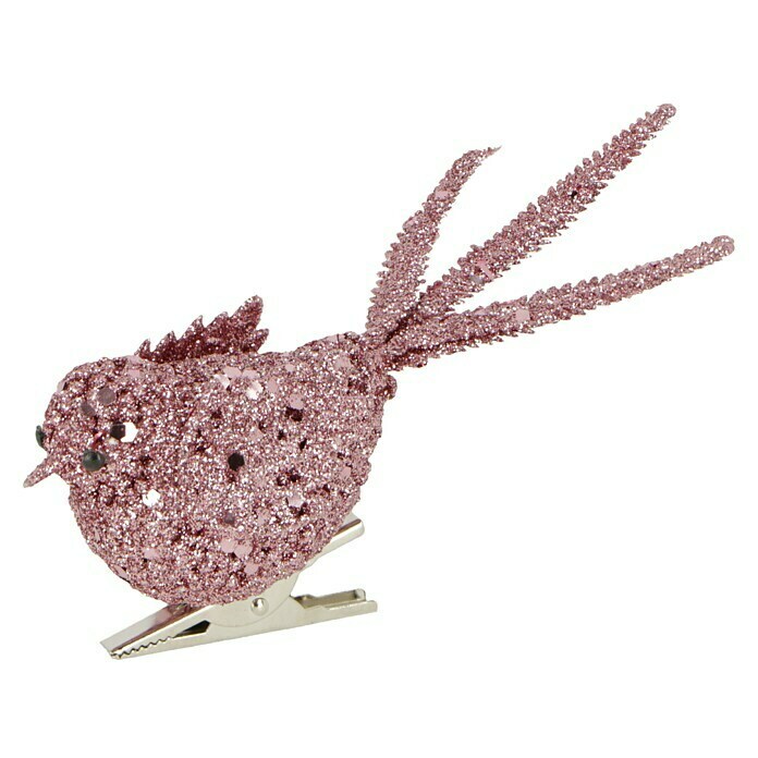 Christbaumschmuck Clipvogel (Rosa, Kunststoff, 1 Stk., 12 x 4 x 10 cm) | BAUHAUS