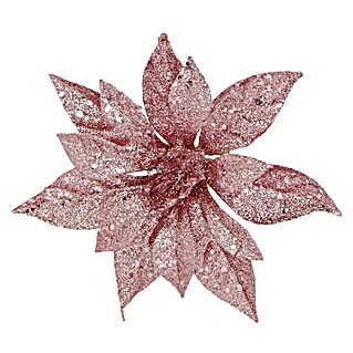 Dekoblüten Weihnachtsstern Christrose mit Clip (Rosa, Durchmesser: 18 cm)