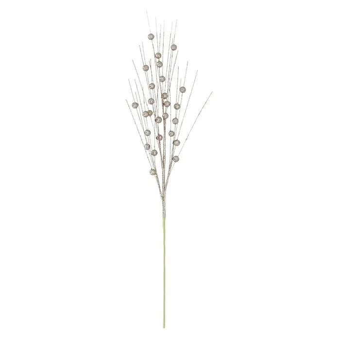 Dekozweige mit Perlen - Rosa, Höhe: 78 cm - Glitzernder Deko-Zweig mit Kugeln, ideal als festliche Dekoration für Weihnachten oder andere besondere Anlässe.