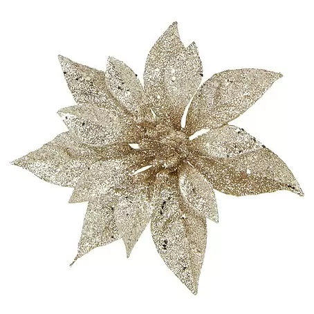 Dekoblüte Weihnachtsstern mit Clip