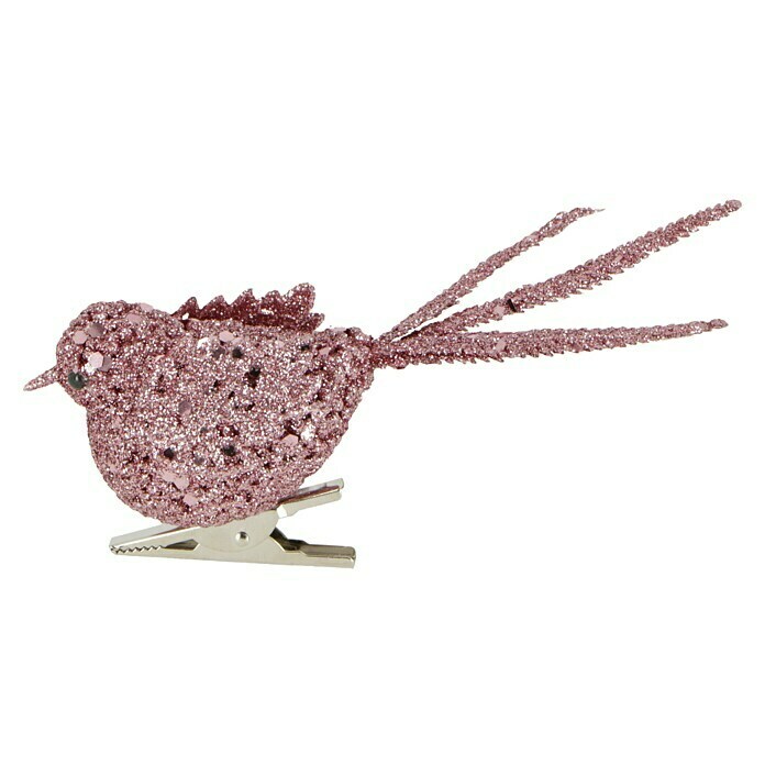 Christbaumschmuck Clipvogel (Rosa, Kunststoff, 1 Stk., 12 x 4 x 10 cm) | BAUHAUS