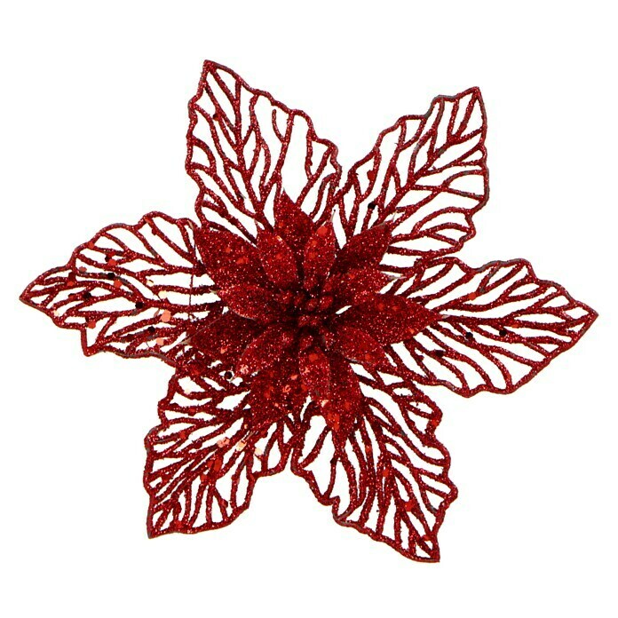 Dekoblüten Weihnachtsstern Poinsettia (Rot, Kunststoff, Blume) | BAUHAUS