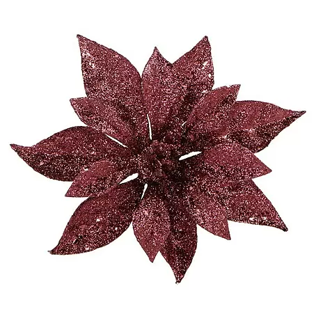 Dekoblüte Weihnachtsstern mit Clip