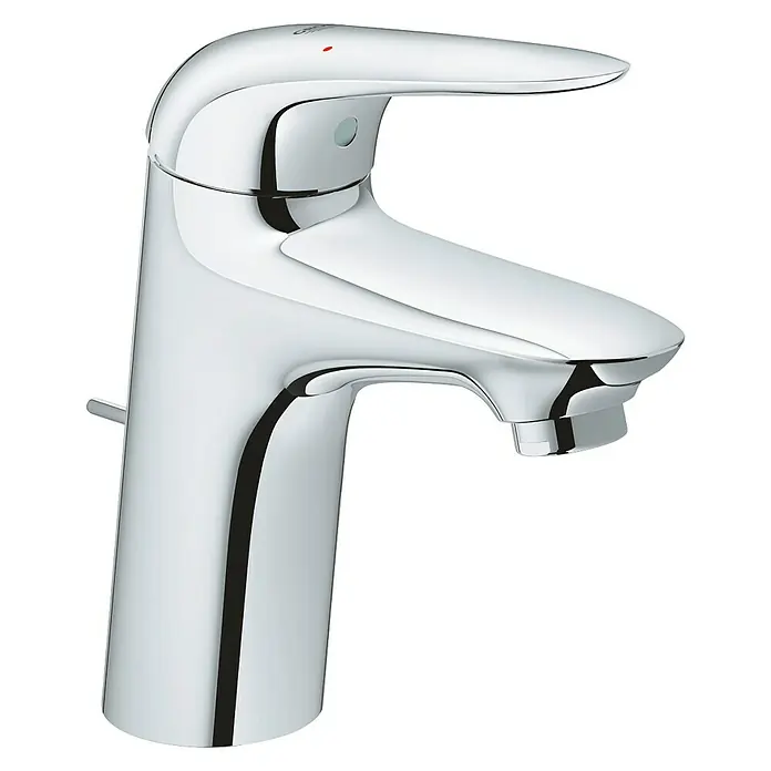 Grohe Eurostyle Solid Waschtischarmatur S-Size - Chrom, Glänzend, Mit Zugstange - Einhand-Waschtischarmatur in Chromoptik, modern und elegant für jedes Badezimmer. Hochwertiges Design für langlebige Nutzung.