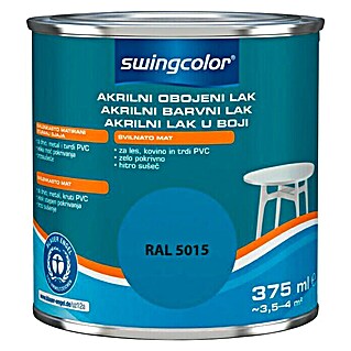 swingcolor Akrilni lak (Nebesko plava, 375 ml, Svilenkasti mat)