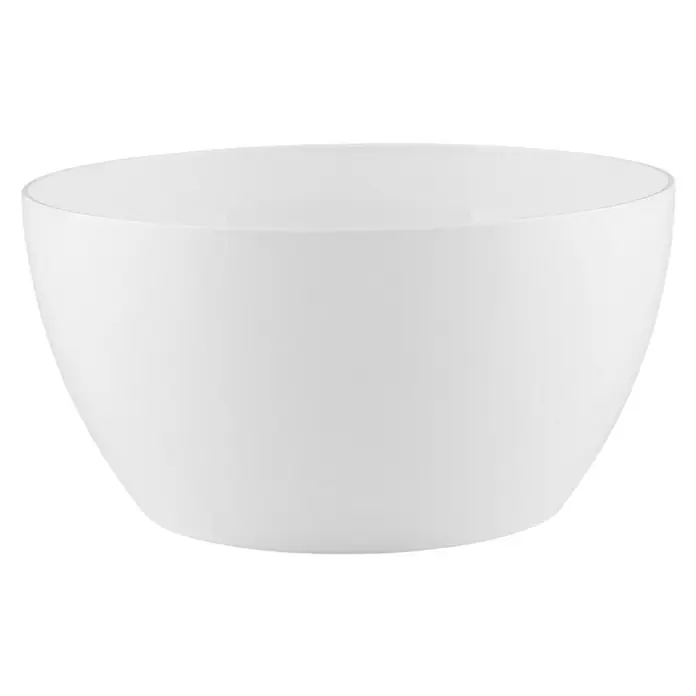 Artevasi San Remo Pflanzschale rund - Außenmaß (Ø x H): 23 x 11,5 cm, Kunststoff, Weiß - Diese Nahaufnahme zeigt eine weiße Schüssel mit einem minimalistischen Design und einem glatten Finish. Perfekt für moderne Einrichtungen.
