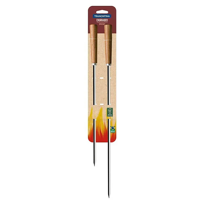Tramontina Churrasco Grillspieß - 2 -tlg. - Dieses Bild zeigt ein Tramontina Churrasco Spießset. Ideal für Grillliebhaber, die Wert auf Qualität und ein stilvolles Design legen.