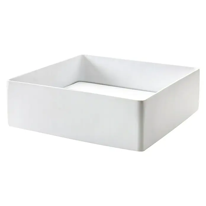 Cipì Lavabo de sobremesa Trabochetto - 40 x 40 cm, Blanco - Aquí tienes un lavabo elegante de forma cuadrada en blanco, que presenta un diseño moderno y minimalista para cualquier baño.