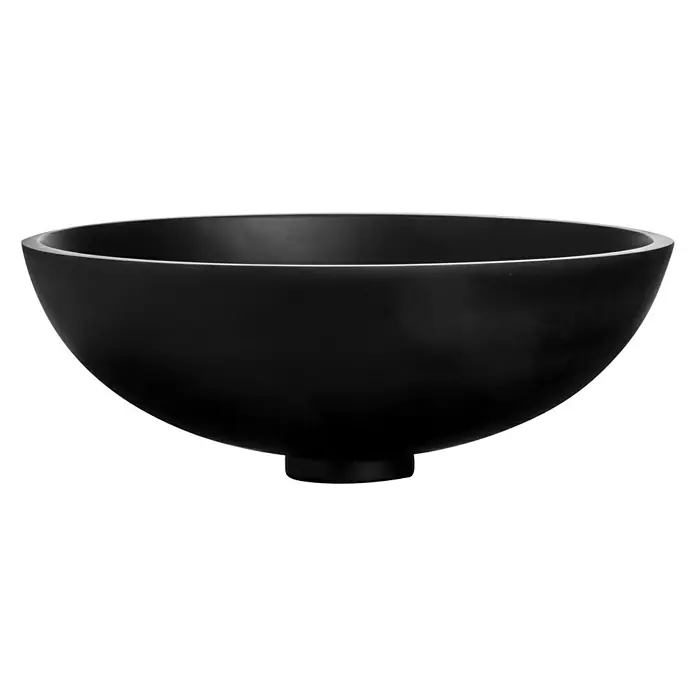 Cipì Lavabo redondo Pop - Diámetro: 38 cm, Negro - Elegante cuenco de cerámica negra, de forma redonda con un diseño minimalista, ideal para la decoración de mesa moderna o para servir con estilo.