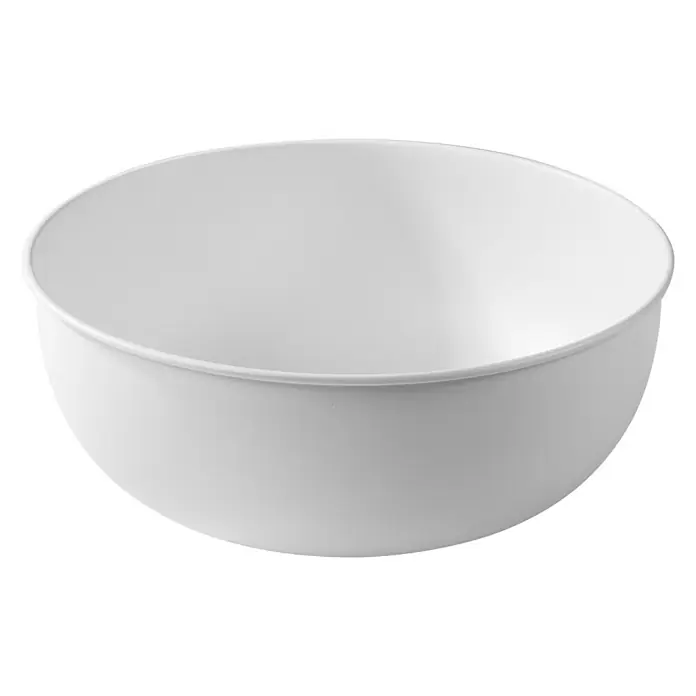 Cipì Lavabo redondo Open - Diámetro: 40 cm, Blanco - Primer plano brillante de un elegante cuenco blanco, destacando su forma limpia y versatilidad para diversos usos.