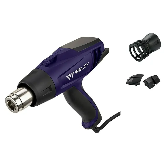 Weldy Heißluftgebläse HG 330-B Car-Wrap-Kit - 1.600 W, Temperaturbereich: 350 °C - 550 °C - Weldy Heißluftpistole mit Zubehör, ideal für verschiedene Anwendungen. Ein vielseitiges Werkzeug für Heimwerker und Profis.