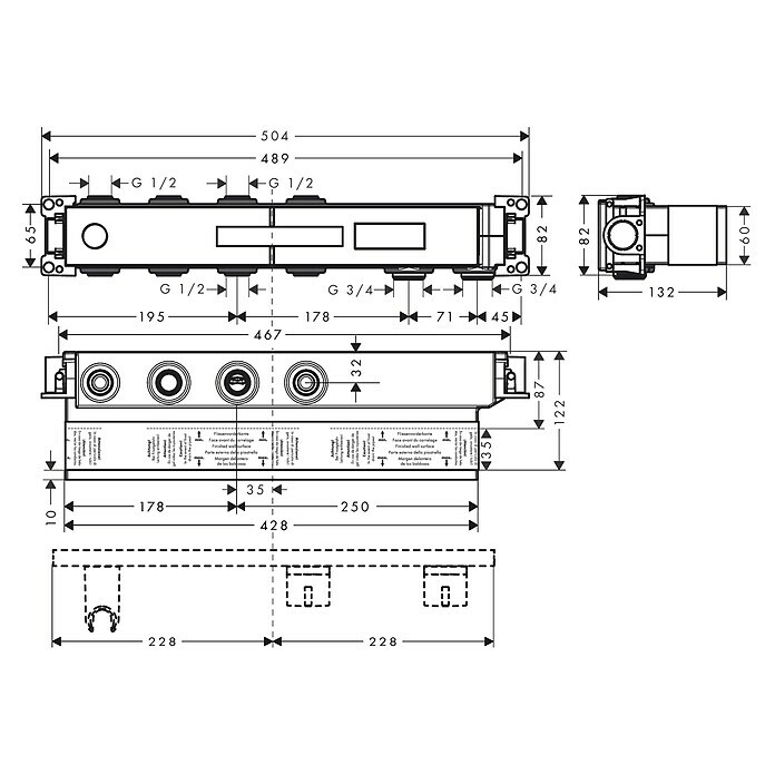 Hansgrohe Unterputzsystem RainSelect (Einbautiefe: 87 mm - 122 mm) | BAUHAUS