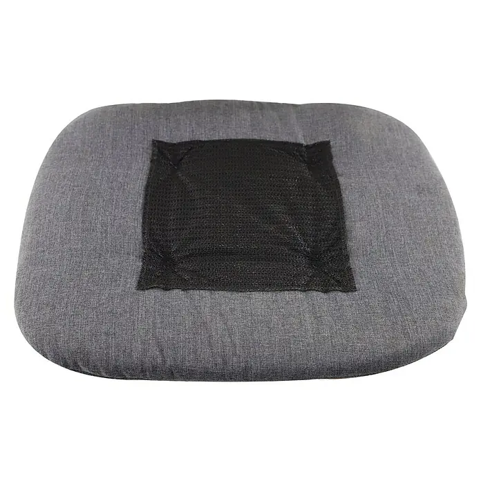 Sunfun Melina Silla de jardín - Polietileno / polipropileno, Apilable, Marrón, An x Pr x Al: 54 x 59 x 82 cm - Asiento cómodo con una funda gris y una capa de malla negra. Ideal para estar sentado mucho tiempo y favorece la postura.