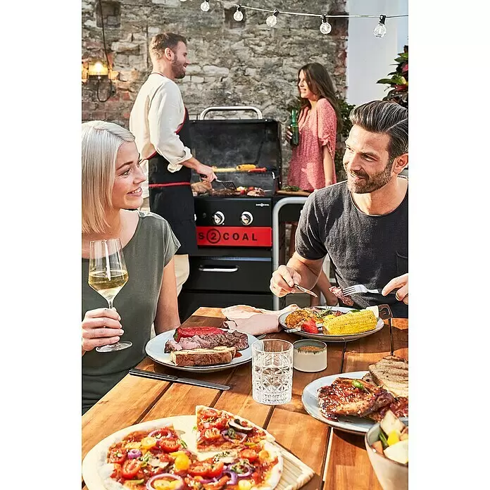 Char-Broil Hybrid-Grill Gas2Coal 2.0 330Grillfläche (B x T): 61,5 x 44,1 cm, 10,1 kW, Anzahl Brenner: 3