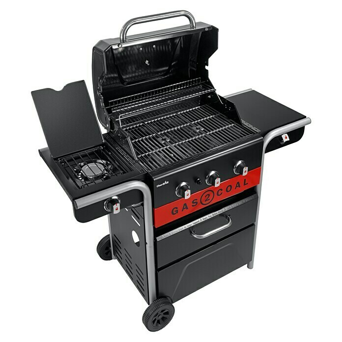 Char-Broil Hybrid-Grill Gas2Coal 2.0 330 (Grillfläche (B x T): 61,5 x 44,1 cm, 10,1 kW, Anzahl Brenner: 3) | BAUHAUS