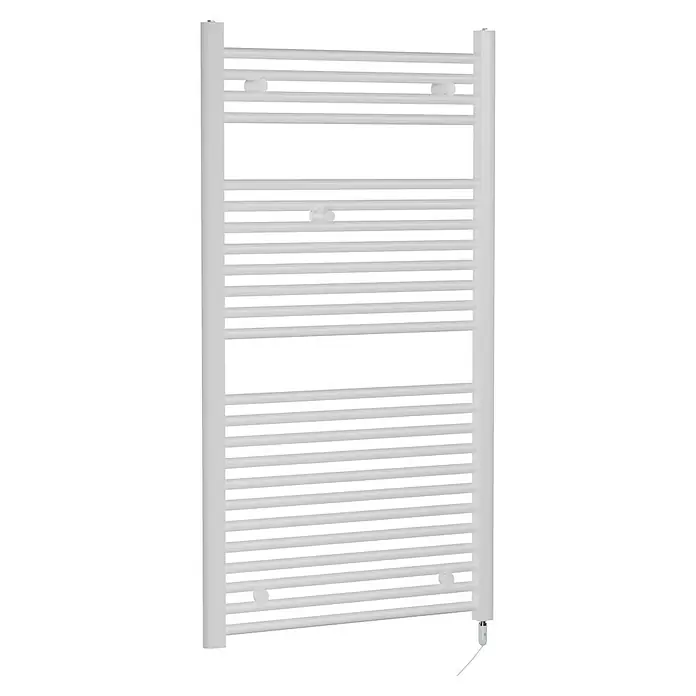 Admiral Elektro-Badheizkörper Berlin - B x H: 600 x 1.270 mm - Eleganter, weisser Handtuchwärmer für ein warmes und gemütliches Badezimmer. Ideal zum Trocknen und Wärmen von Handtüchern.