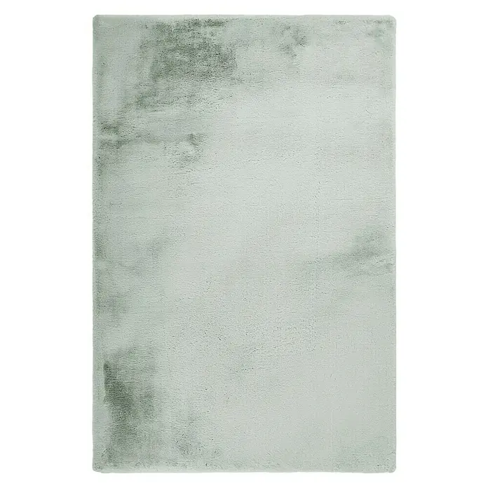 Fellteppich Happy - Jade, 150 x 80 cm, 100 % Polyester (Flor) - Ein rechteckiger, hellgrauer Teppich mit subtilen Texturen, der jedem Raum eine ruhige, elegante Note verleiht. Ideal für minimalistische Einrichtungen.