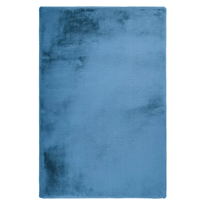 Fellteppich Happy - Himmelblau, 290 x 200 cm, 100 % Polyester (Flor) - Ein luxuriöser blauer Teppich mit weicher Textur. Dieser elegante Teppich verleiht jedem Raum Wärme und Stil mit seinem schimmernden Aussehen.