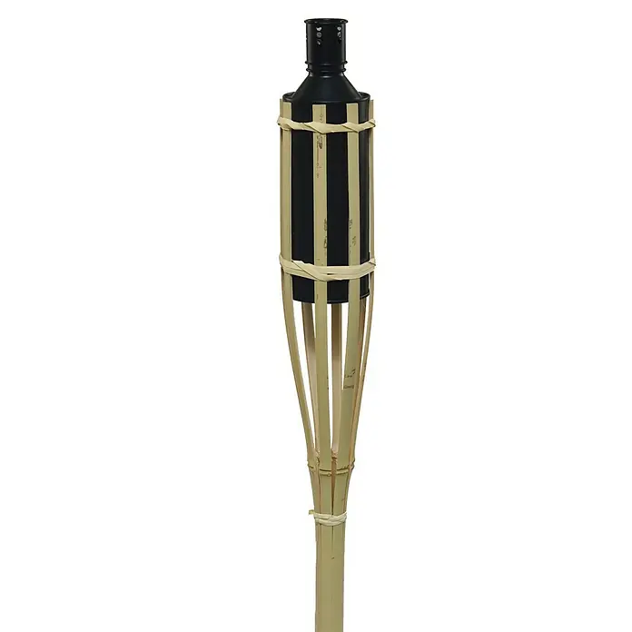 Gartenfackel - Ø x H: 7 x 150 cm, Naturmaterialien - Dekorative Bambus-Gartenfackel für stimmungsvolle Beleuchtung im Außenbereich. Ideal für Gartenpartys und gemütliche Abende.