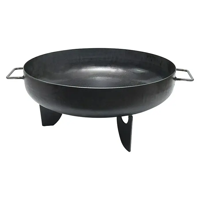 Grillstar Feuerschale - Durchmesser: 50 cm, Eisen - Schwarze Feuerschale mit Griffen und Füßen, ideal für den Garten oder die Terrasse. Robust und stilvoll für gemütliche Abende im Freien.
