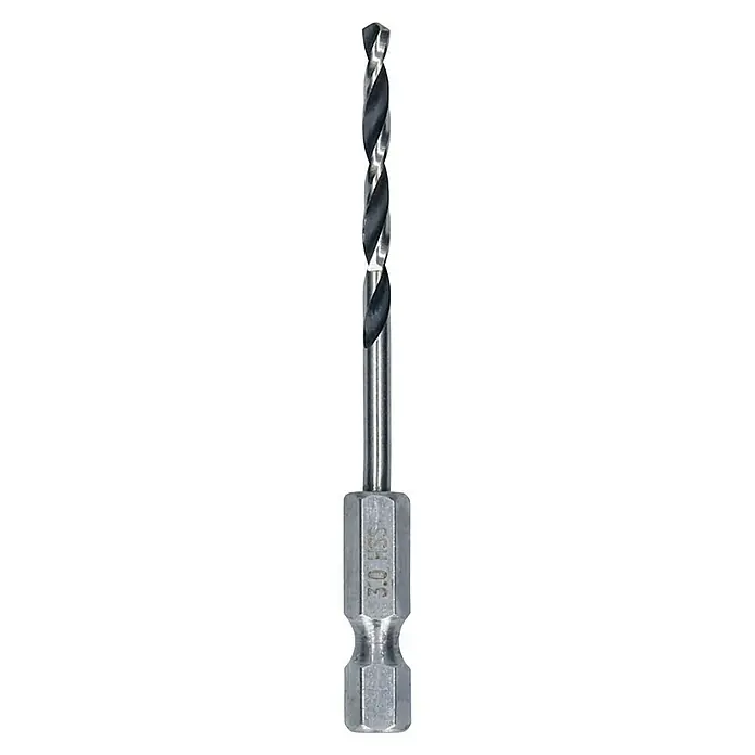 Bosch Metallbohrer PointTeQ - Durchmesser Bohrer: 3 mm - Aufnahme einer spiralgenuteten Bohrmaschine mit Sechskantschaft, ideal für präzise Bohrungen in verschiedenen Materialien.