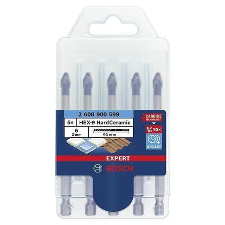 Bosch Professional Expert Set de brocas HEX-9 HardCeramic
