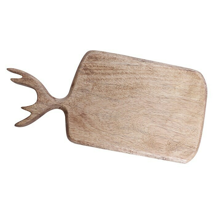 Massivholzbrett Antlers35 x 17 cm, Holz Front View