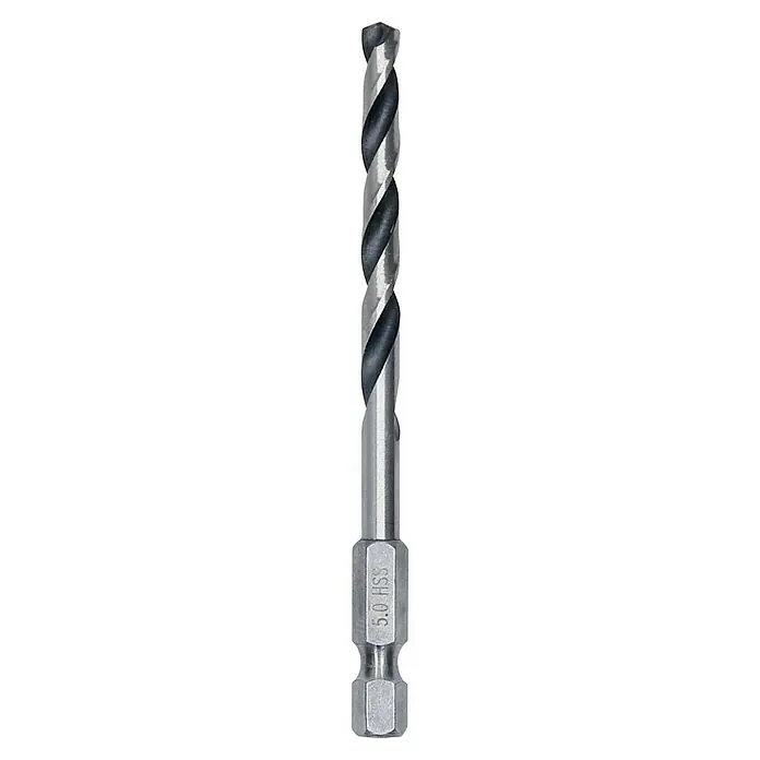 Bosch Metallbohrer PointTeQ - Durchmesser Bohrer: 5 mm - Aufnahme einer 5.0 HSS Spiralbohrer, ein Werkzeug mit Wendelrillen zum Bohren von Löchern, ideal für Werkstatt und Heimwerker.