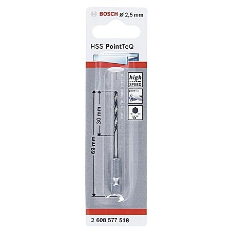 Bosch Metallbohrer PointTeQ (Durchmesser Bohrer: 2,5 mm)