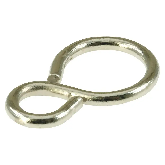 SWISH - 10 PEZZI - ANELLI CON GANCIO PER TENDE 28MM - NICHELATO SATINATO