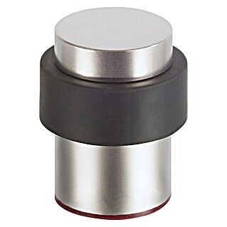 Fix-o-moll Deurstopper Metaal (Ø x h: 28 x 43 mm, Zilver/Zwart)