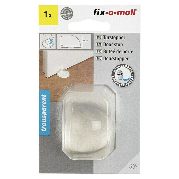 Fix-o-moll Deurstopper Transparant (Transparant) | BAUHAUS