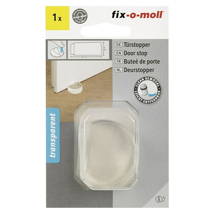 Fix-o-moll Deurstopper Transparant kunststof (Transparant) | BAUHAUS