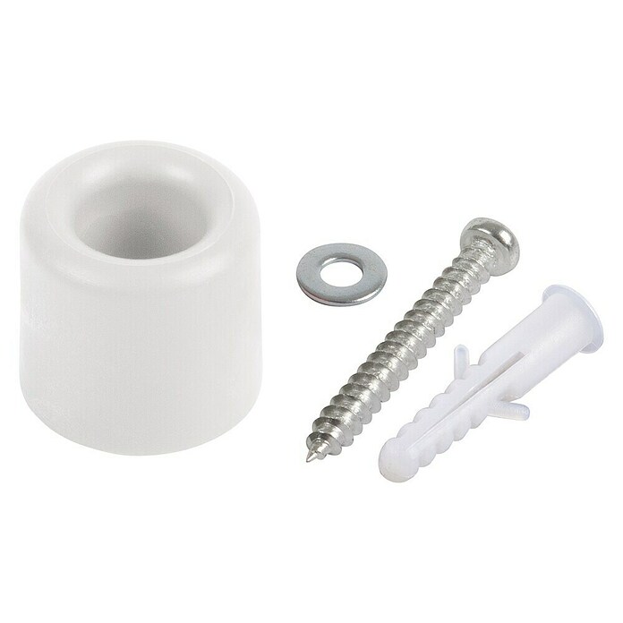 Fix-o-moll Deurstopper Kunststof (Ø x h: 28 x 25 mm, Wit) | BAUHAUS