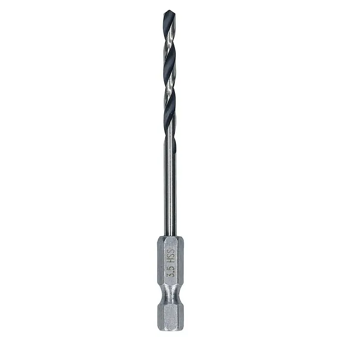 Bosch Metallbohrer PointTeQ - Durchmesser Bohrer: 3,5 mm - Bohrer: Ein Spiralbohrer mit Sechskantschaft, ideal für präzise Bohrungen in verschiedenen Materialien.